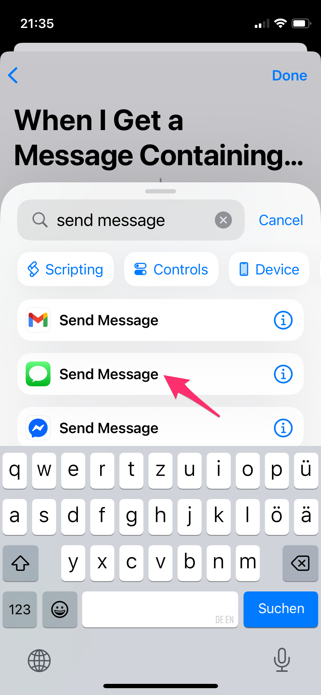 Screenshot autoforward options